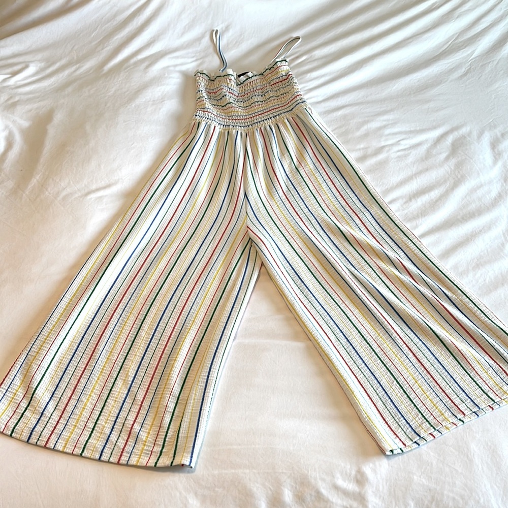 Rainbow muslin topshop jumpsuit